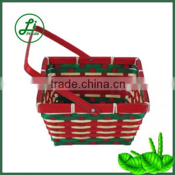 square bamboo gift basket