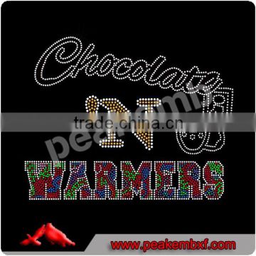 Chocolate N' Warmers Paisley iron on hotfix transfer motif