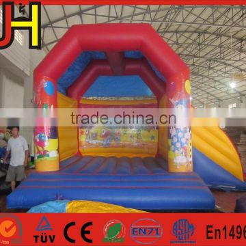 Commercial party bouncers with clown theme inflatable toy cartoon bouncy castle inflatable slide