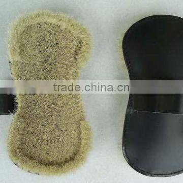 goat hair horse hair grooming brush with strap