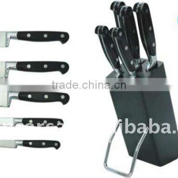 6pcs steel kitchen knife set with block,High-quality material