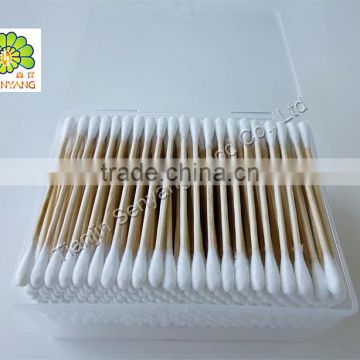wood stick cosmatic ear cleaning buds cotton swabs