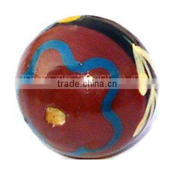 Hand painted wooden beads