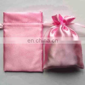 2015 Popular Import Items In China Graceful Pink Satin Drawstring Bag
