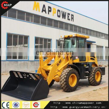 CE approved ZL16F wheel loader with ride on sweeper