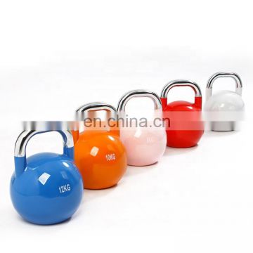 Wholesale color weight competition steel kettlebell free weight  gym fitness equipment vinyl kettlebell