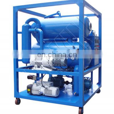 Professional doulble stage vacuum transformer oil purifier and vacuum dielectric oil filtration machine