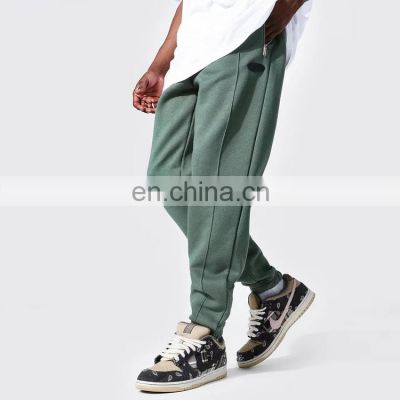 2021 Logo Printing jogger sweat breatable men trousers 380G cotton plain color jogger pants