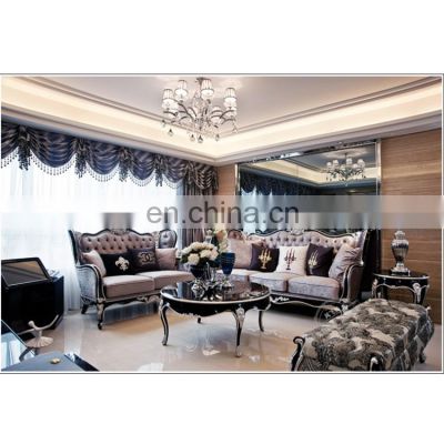 Factory Wholesale Classic Antique Solid Wood Living Room Sofas Set