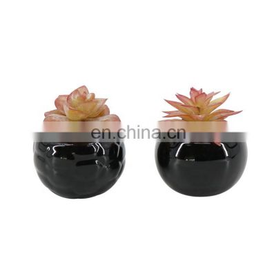 High quality cheap indoor home decor artificial succulent plant with ceramic pot