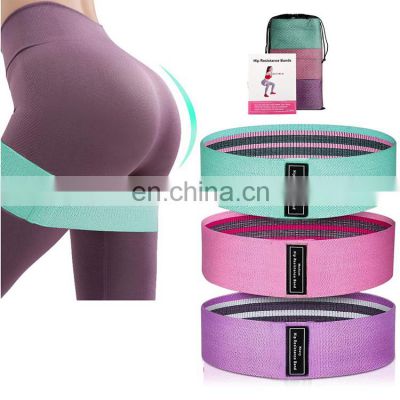 2021 Wholesale Custom New Yoga Gym Exercise Fitness Resistance Band Women Anti Slip fitness Resistance Power Bands Sets