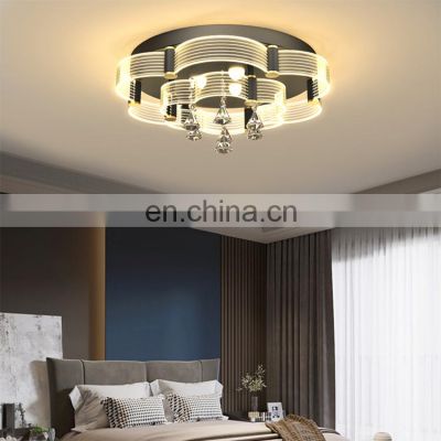 New Design Luxury Decoration Bedroom Living Room Modern K9 Crystal Indoor LED Ceiling Lamp