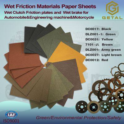 Agriculture &Construction machine Wet friction materials paper sheets