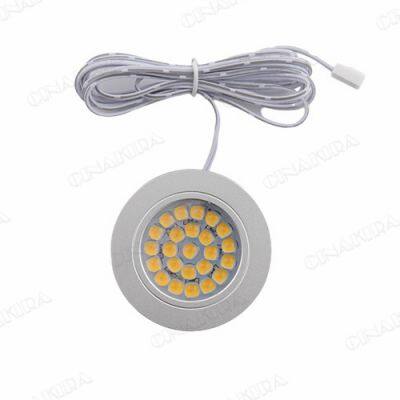 Dimmable LED Under Cabinet Puck Lights 3 Lamps Kit with RF Remote Control for Home Kitchen Counter Lighting (Daylight White 6000K)