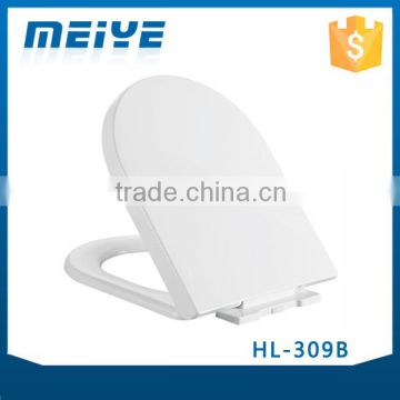 HL-309B MEIYE PP 465*367*48mm Round Soft-closing Toilet Seat Cover Ramp Down Toilet Lid