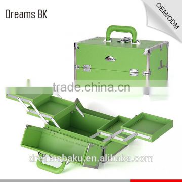 Beauty rolling makeup case with mirror/makeup vanity case/professional cosmetic box