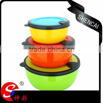 Color tableware mixing bowl tiffin box stainless steel keep food fresh Storage Boxes with plastic lid