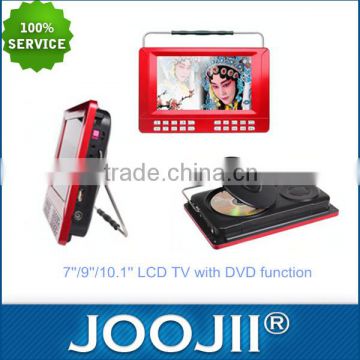 Best Gift For Aging Parents 7-10 Inch Mini Pocket TV With DVD USB TF Card, Support FM Radio, MP3 CD Copy