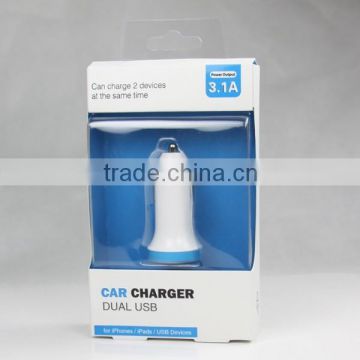 Dual USB Car Charger for iPad Colorful dual usb car charger/electric wheelchair charger/cigarette lighter/new products south kor