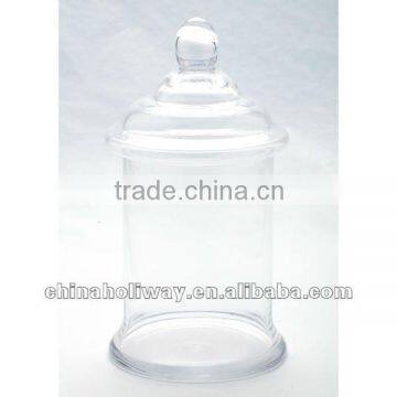 Clear Glass Cookies Jar with Lid, Middle Size