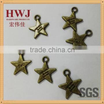 custom logo star shape metal pendant