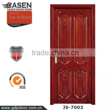Hot sale design natural veneer door skin 4 panels wood bedroom door wood carving door images