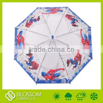 Auto open Cheap Children Umbrella With Spider-man cartoon design