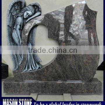 Antique weeping angel sculpture headstone tombstone