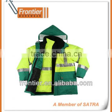 4 In 1 High Visibility Reflective Parka