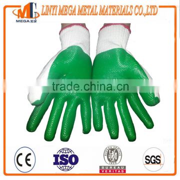 coated cotton knitted working gloves 10 guage safety cotton knitted working gloves