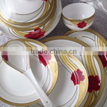 South American Brazil style manufactures of dishes to restaurant fine porcelain dinner set