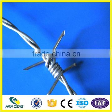 single strand with 4 points hot-dipped galvanized barbed wire fencing