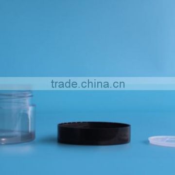 Workable price wholesale injection moulded cylinder round thick wall 50g pet jar