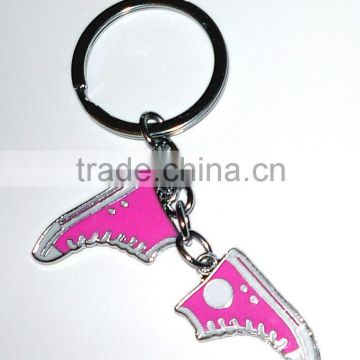 Metal Converse Shoes Keychain With Split Ring