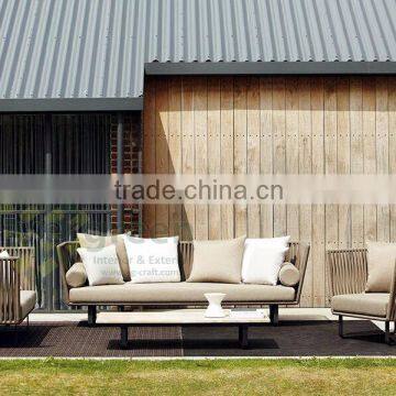 Evergreen Wicker Furniture - Traditional Wicker Patio Outdoor Sofa Set