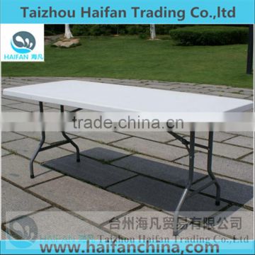 stainless steel 183cm blow molding garden plastic coffee table for party/cocktail table with removable legs