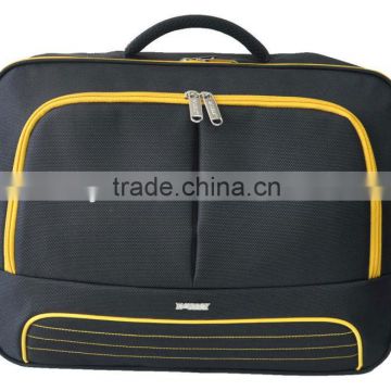yellow zipped 15.4" laptop briefcase with grip handle