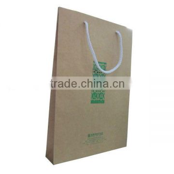 Cotton Handle Hot Stamping Brown Paper Bag