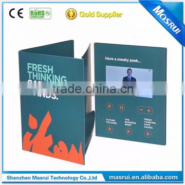 High-end Bespoke video intergrated packaging digital brochure with 7inch Screen