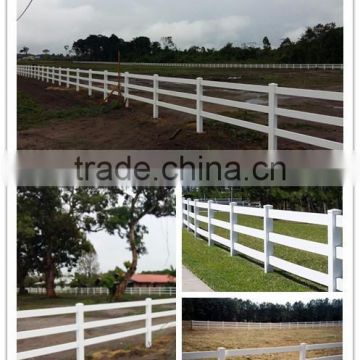 3 rail PVC(VINYL) horse fence with heavy rail, pvc horse fence/blanco cerca de vinilo,de carbone fatbike