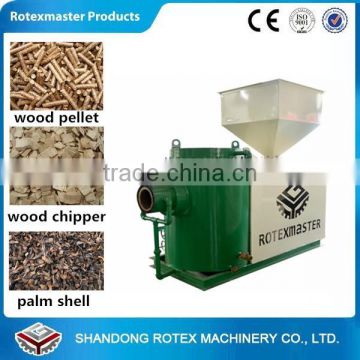 Wood pellet biomass burner/biomass gasifier for connecting boiler