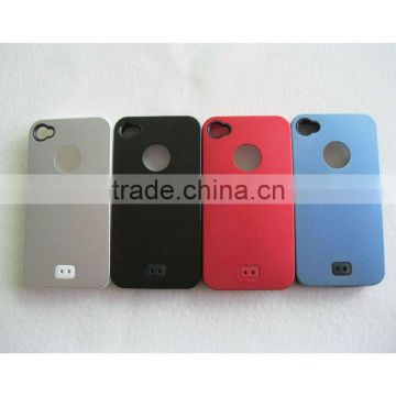 Silicone phone cover with aluminum panel