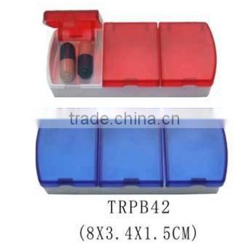 Travel three Compartment Medicine Tablet Holder /pill box