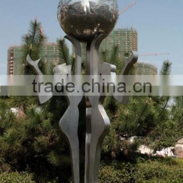 Large ball stainless steel sculptures