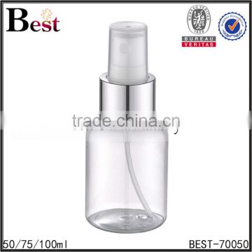 50ml 75ml 100ml clear plastic perfume bottle empty perfume bottles for sale with sprayer