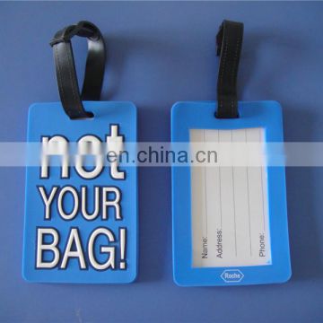 best selling not your bag design bag tag/blue standard size pvc luggage tag
