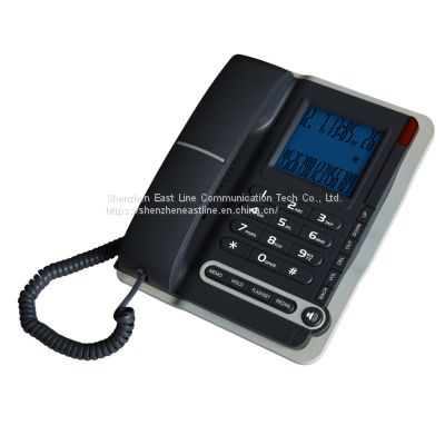 Big LCD Display Phone Corded Telephone with Caller ID