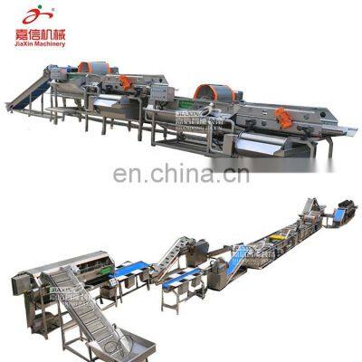 High efficiency garlic washing cutting processing machine