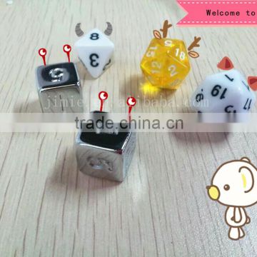 custom 20 sided dice with logo engraved
