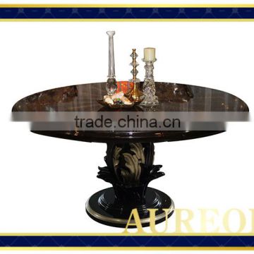 AK-5039 Best Price Hiway China Supplier Glass Top Rotating Dining Table